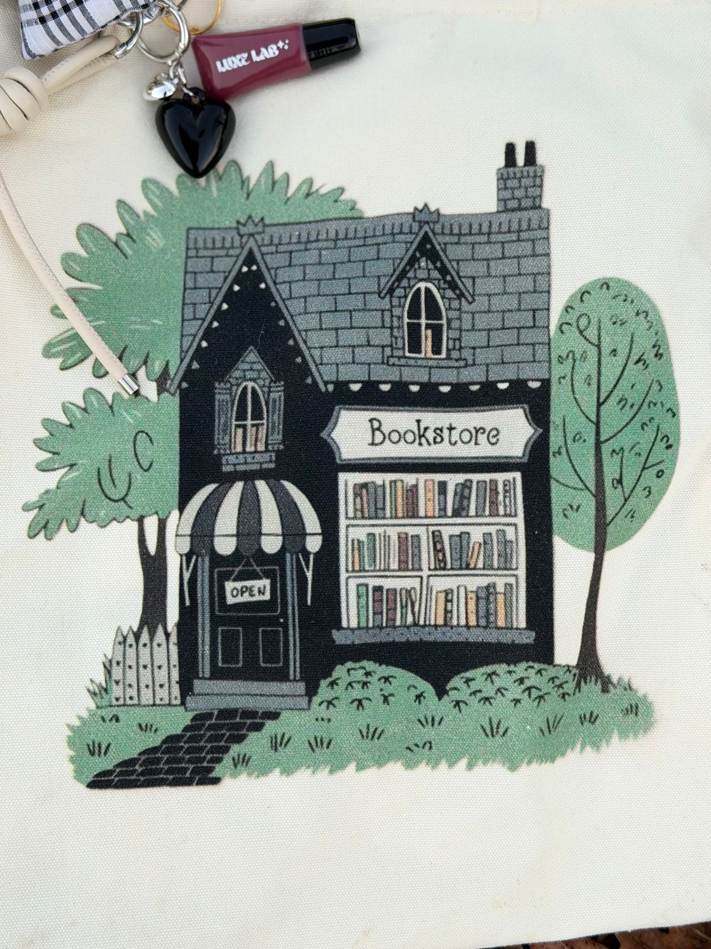 Bookstore Tote Bag + Charm + Gloss